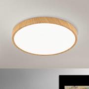 LED-Deckenleuchte Bully mit Holz-Optik, Ø 28 cm