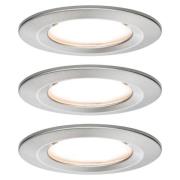 Paulmann Nova LED-Einbauleuchte 3er starr, Eisen