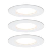Paulmann Nova LED-Einbauleuchte 3er starr, weiß
