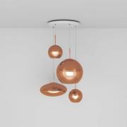 Tom Dixon Copper Range Round Pendellampe, 4-flg.