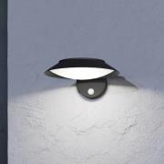 Solar-LED-Wandlampe Cerrisi, Breite 10,5 cm, schwarz, Sensor