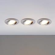 LED-Einbaustrahler Andrej, rund, alu, 3er-Set