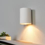 Weiße GU10-Wandlampe Miroslaw aus Gips