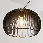 Lindby Pendellampe Jusra, schwarz, Metall, Ø 42 cm, E27