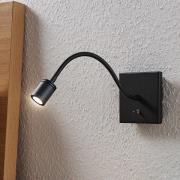 LED-Wand-Leseleuchte Mayar mit Flexarm, schwarz