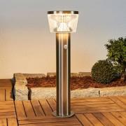 Lindby LED-Solar-Sockelleuchte Antje, Bewegungsmelder, IP44