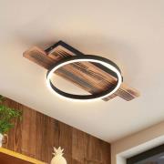 Lindby LED-Deckenleuchte Sentoa, Holz, 52,8 cm lang, 3.000 K