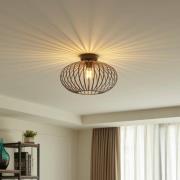 Lindby Deckenleuchte Nahele, braun, Metall, Ø 40 cm, E27