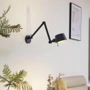 Lucande Wandleuchte Silka, 94 cm, schwarz, verstellbar, E27