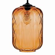 Pendelleuchte Tezeusz mit Glasschirm amber Ø 24cm