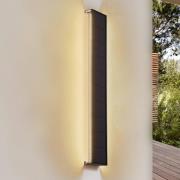 Lindby LED-Solar-Wandleuchte Laarni, dimmbar, IP54, schwarz