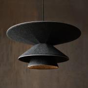 LOOM DESIGN LED-Hängeleuchte Morphic, schwarz, Filz, Ø 50 cm