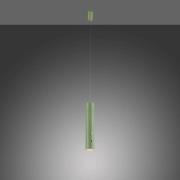 JUST LIGHT. LED-Akku-Hängeleuchte Attach, grün, Eisen