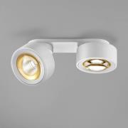 Egger DLS LED-Spot Clippo Optic Duo, weiß/gold, 2-flg., DTW
