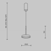 Maytoni LED-Hängeleuchte El, Ø 15,3 cm, weiß, Aluminium