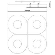 LED-Deckenleuchte Smilla, weiß, Metall, 50x50 cm, CCT Remote