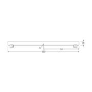 OSRAM LED-Linienlampe S14s 4,7W Röhre 2.700K 50cm matt dim