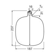 OSRAM LED Vintage Big Oval E27 4,8W 818 Filament braun dim