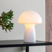 Dyberg Larsen Tischlampe Mushroom, weiß, Höhe 23 cm, Glas