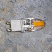 LED-Stiftlampe, G9, 1,8 W, klar, 2.800 K, dimmbar, 200 lm
