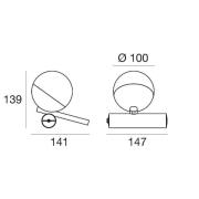 LED-Tischleuchte Rossini, chrom, Aluminium, PMMA, Dimmer