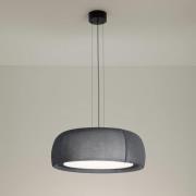 LEDS-C4 LED-Hängelampe Gong, grau, 2.700 K, Ø 61,2 cm, Stoff