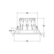 BRUMBERG LED-Spot BB20 IP65 on/off Anschlussbox nickel matt