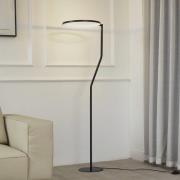 Lindby LED-Stehleuchte Rayon, schwarz, Metall, Höhe 150,3 cm