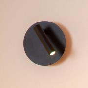 LED-Akkuwandspot Jolijn, schwarz, Ø 10,2 cm, Magnet