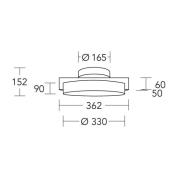 HerzBlut LED-Deckenleuchte Talon, Glas, dimmbar