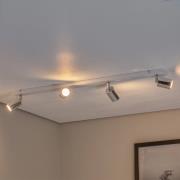 Deckenlampe Tune II, weiß/chrom, Metall, 4-flammig, länglich