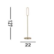 LED-Stehleuchte Mod, messingfarben, 3-step-dimmbar, Stahl