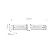 Bad-Wandleuchte Masthead, messing, 2-flammig, Höhe 61 cm