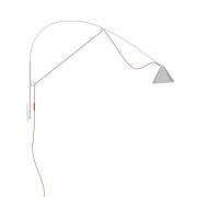 midgard LED-Wandleuchte AYNO L, grau/orange, 2.700 K, 130 cm