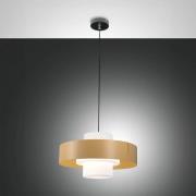 Hängeleuchte Loto, sandfarben, Ø 45 cm, Metall, Glas, E27
