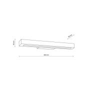 LED-Holzwandleuchte Teo, walnuss, 46 cm, 3000 K
