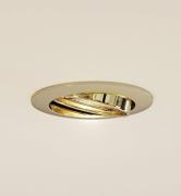 Prios Deckeneinbauleuchte Fibur, gold, Zink, Ø 8,2 cm