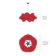 LZF Swirl Hängeleuchte, buche natur, Ø 75 cm, Holzfurnier