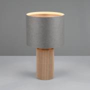 Tischleuchte Canio, Höhe 29 cm, grau/braun, Pappe, 1 x E14