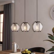 Hängelampe Waverton, schwarz/weiß, Länge 92 cm, Stahl/Stoff