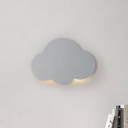 Wandleuchte Cloud, grau, 38 cm breit, Metall, Wolke, G9