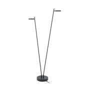 LED-Akku-Stehlampe Round Move, 2-flg. schwarz 142 cm CCT dim