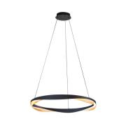 LED-Hängelampe Ascoli, Ø 85 cm, schwarz/gold, Metall, dim
