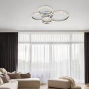 LED-Deckenlampe Rubio, Länge 114 cm, grau, CCT, 5-flg