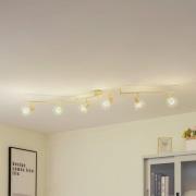Lindby Deckenleuchte Piena, beige, 6-flg., Metall, 150cm
