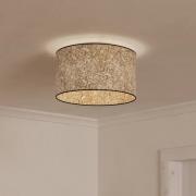 Deckenlampe Butterburn, Ø 38 cm, beige/grün, Stoff