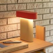 HÜBSCH LED-Tischleuchte Sleek, hellgrün/rot, Eisen, PC