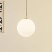 Lucande LED-Hängeleuchte Joran, 1-flammig, weiß, Glas