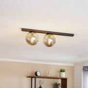 Deckenlampe Fit, schwarz/grafit, zweiflammig
