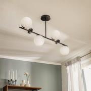 Deckenlampe Kabo,1 Arm, schwarz, sechsflammig